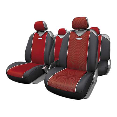 Комплект чехлов-маек Autoprofi Carbon Plus CRB-902P BK/RD в ЕКА