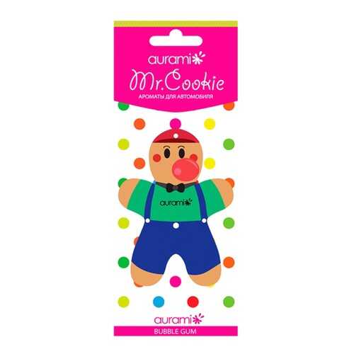 Ароматизатор пропитанный подвесной пластинка Mr. Coockie Бубль гум AURAMI CK-202 в ЕКА