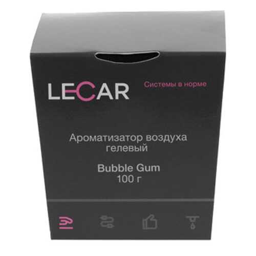 Ароматизатор возздуха LECAR гелевый Bubble Gum 100 гр. (баночка) LECAR000172412 в ЕКА