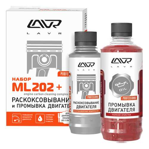 Набор: Раскоксовывание МL202 + 5-минутная промывка двигателя, 185мл/ 330мл в ЕКА
