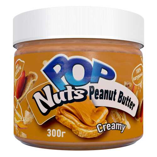 Арахисовая паста POP Nuts Creamy Кремовая, 300 г в ЕКА