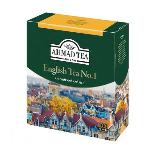 Чай Ahmad English Tea №1, черный с бергамотом, 100 пакетиков в ЕКА