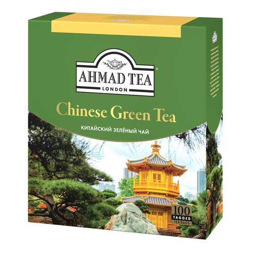 Чай Ahmad Tea «Китайский», зелёный, листовой, 100х1,8г в ЕКА