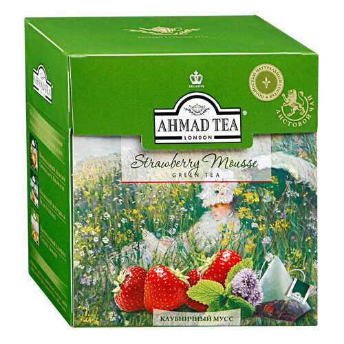 Чай Ахмад зеленый листовой клубничный мусс 20*1.8 г в ЕКА