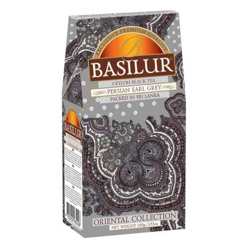 Чай Basilur Persian Earl Grey, черный листовой с добавками, 100 гр в ЕКА
