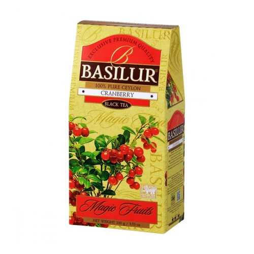 Чай Basilur Волшебные фрукты - Клюква черный с добавками 100 г в ЕКА