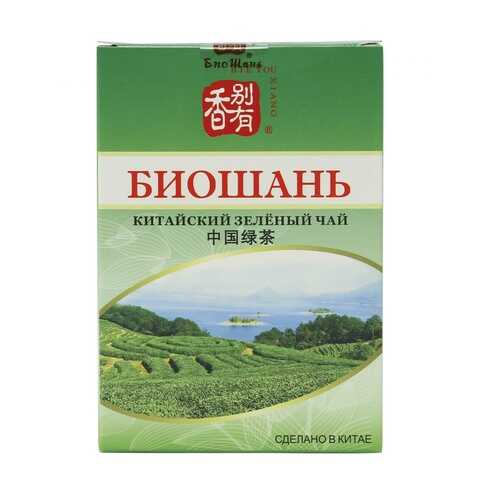 Чай БиоШань China Green Tea, зеленый листовой, 80 гр в ЕКА