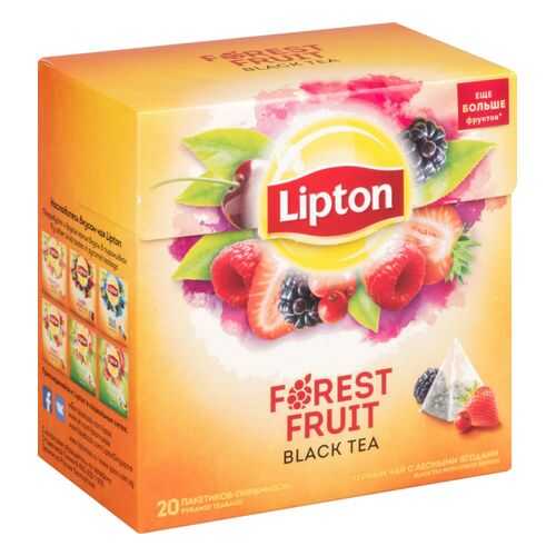 Чай черный Lipton forest fruit 20 пакетиков в ЕКА