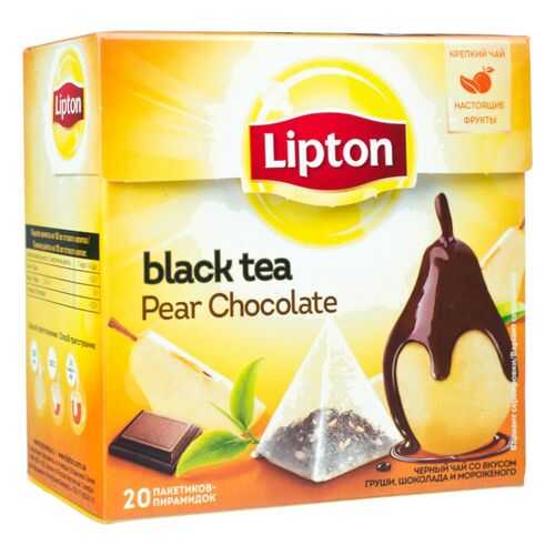 Чай черный Lipton pear chocolate 20 пакетиков в ЕКА