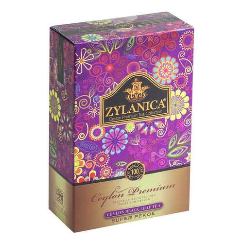 Чай черный листовой Zylanica batik design super pekoe 100 г в ЕКА
