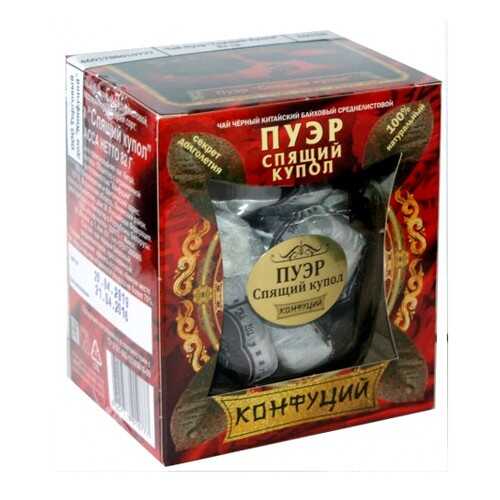 Чай черный прессованный Конфуций pu-er спящий купол 82 г в ЕКА