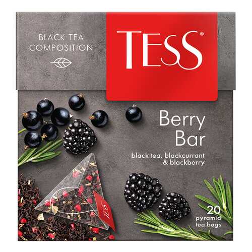 Чай черный Tess Berry Bar 20 пакетиков в ЕКА