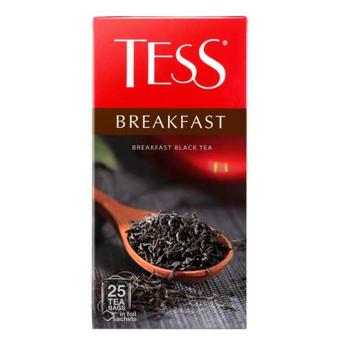 Чай черный Tess Breakfast 25 пакетиков в ЕКА