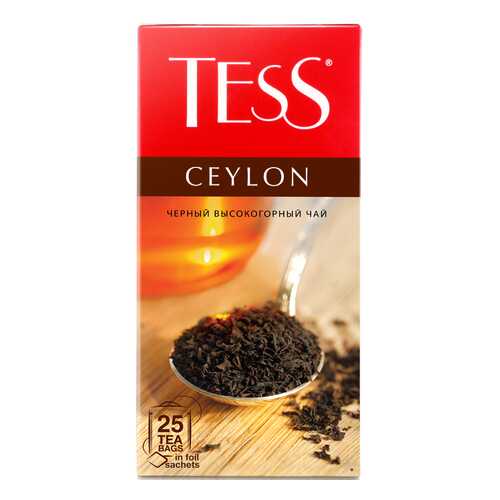 Чай черный Tess Ceylon 25 пакетиков в ЕКА