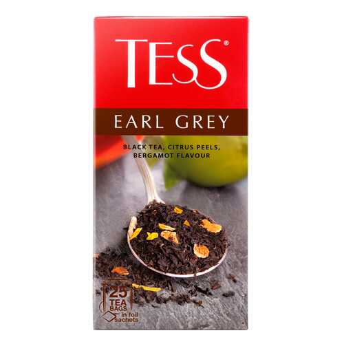 Чай черный Tess Earl Gray 25 пакетиков в ЕКА