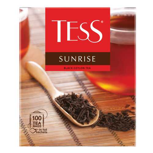 Чай черный Tess Sunrise 100 пакетиков в ЕКА