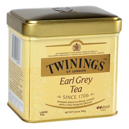 Чай черный Twinings эрл грэй байховый среднелистовой с ароматом бергамота 100 г в ЕКА