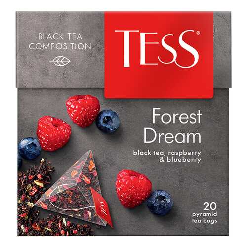 Чай черный в пирамидках Tess Forest Dream 20 пакетиков в ЕКА