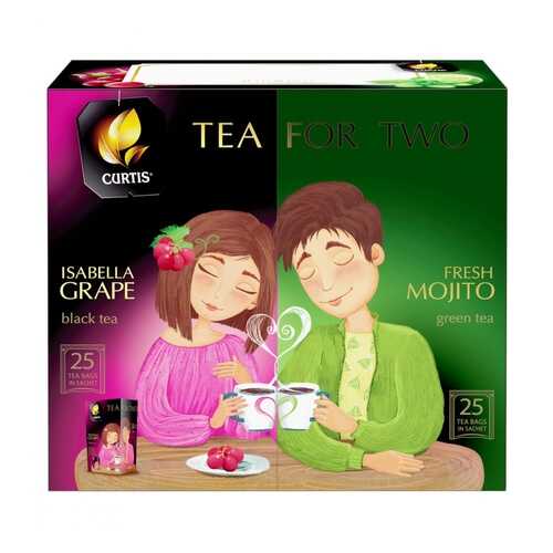 Чай Curtis Tea for two ассорти 50 пакетиков в ЕКА