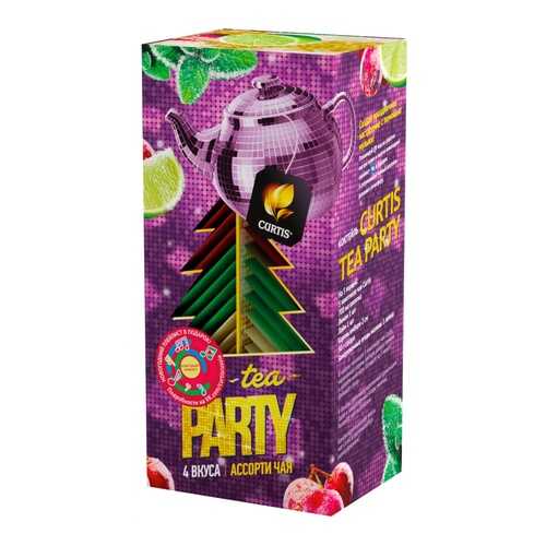 Чай Curtis Tea Party ассорти 32 сашетов в ЕКА