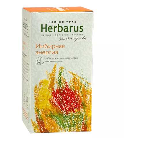 Чай из трав Herbarus пакетированный имбирная энергия 24 пакетиков в ЕКА