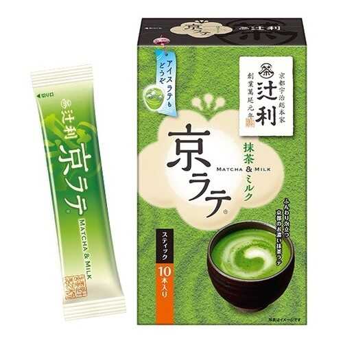 Чай матча Tsujiri латте в стиках 10 штук 140 г в ЕКА