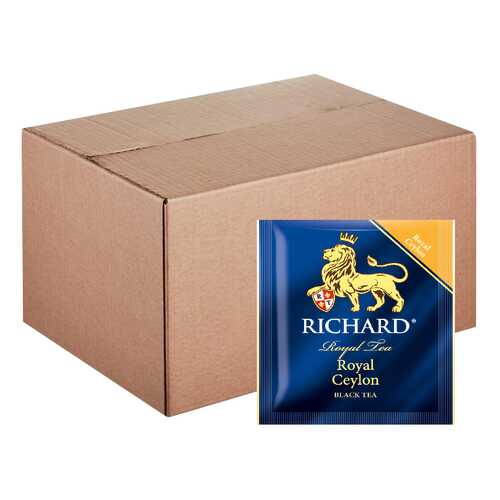 Чай Richard Royal Ceylon, черный листовой, 200 пакетиков по 2 гр в ЕКА