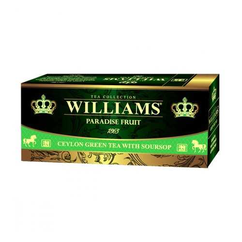 Чай Williams Paradise Fruit зеленый с добавками 25 пакетиков в ЕКА