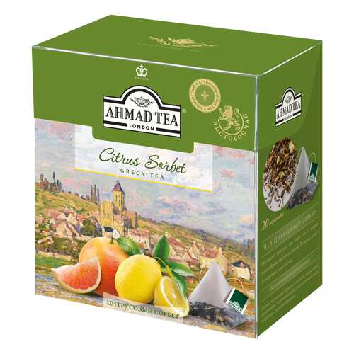 Чай зеленый Ahmad Tea citrus sorbet 20 пакетиков в ЕКА
