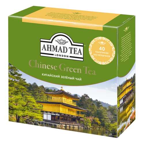 Чай зеленый Ahmad Tea китайский 40 пакетиков в ЕКА
