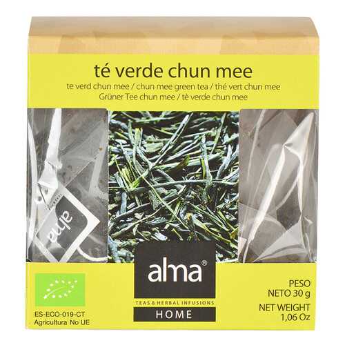 Чай зеленый Alma Home Organic Чунь Ми COFFEE-CENTER S.L. 15*2 г в ЕКА