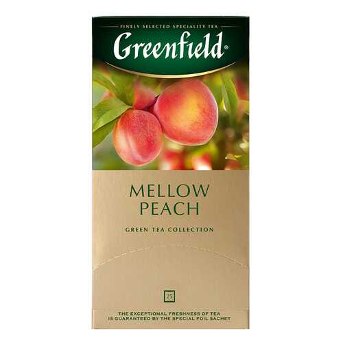 Чай зеленый Greenfield Peach Mellow 25 пакетиков в ЕКА