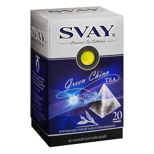 Чай зеленый Svay green china китайский 20 пакетиков в ЕКА