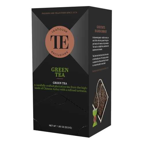 Чай зеленый Teahouse Exclusives Green Tea 15 пакетиков 40 г в ЕКА