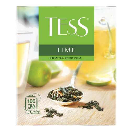 Чай зеленый Tess Lime 100 пакетиков в ЕКА