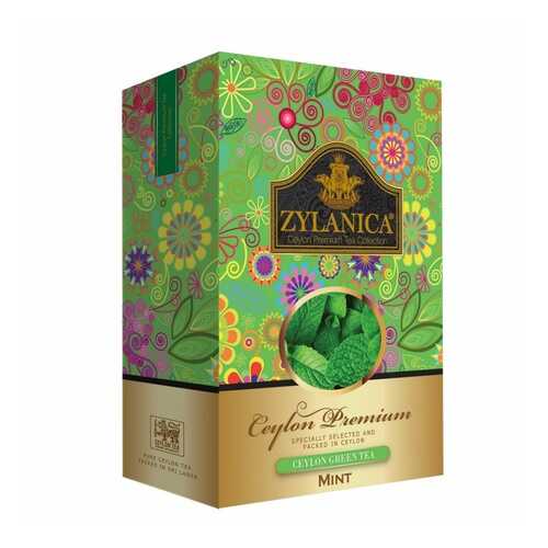 Чай Zylanica Ceylon Premium зеленый листовой с мятой 100 г в ЕКА