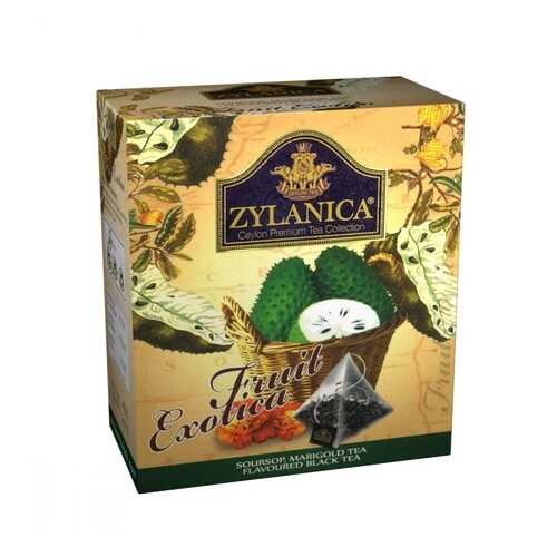 Чай Zylanica Fruit Exotica черный с саусепом и лепестками календулы 20 пирамидок в ЕКА