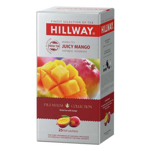 Чайный напиток с ароматом манго JUICY MANGO т.з. HILLWAY в сашетах 1,5г*25*12 (С) в ЕКА