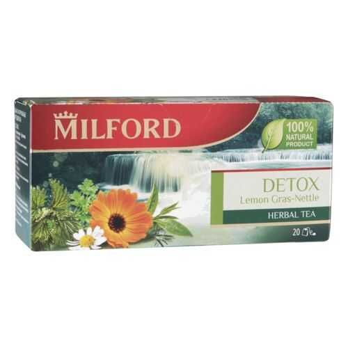 Напиток чайный Milford detox лемонграсс и крапива 20 пакетиков в ЕКА