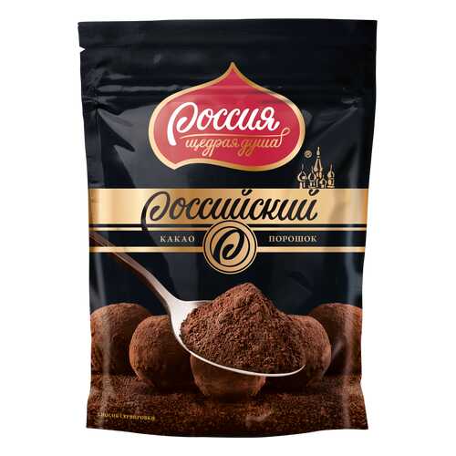 Какао-порошок Российский для приготовления десертов и напитков 100 г в ЕКА
