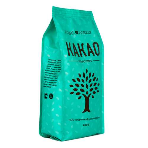 Какао порошок Royal Forest натуральный 200 г в ЕКА