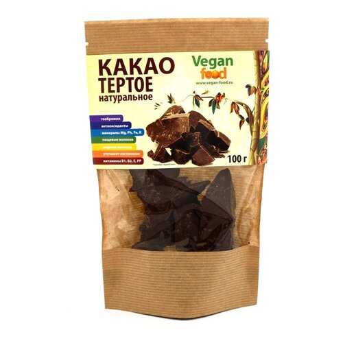 Какао-тертое Vegan Food натуральное 100 г в ЕКА