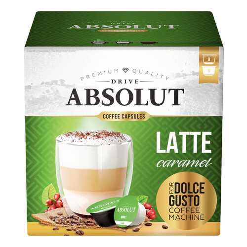 Кофе Absolut Drive Latte Caramel в капсулах для кофемашины Dolce Gusto 16 капсул в ЕКА
