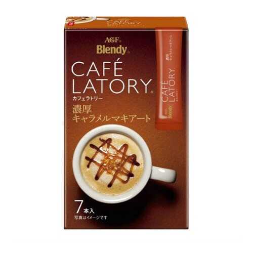 Кофе AGF Cafe Latory карамель-маккиато в стиках 7*11 г в ЕКА