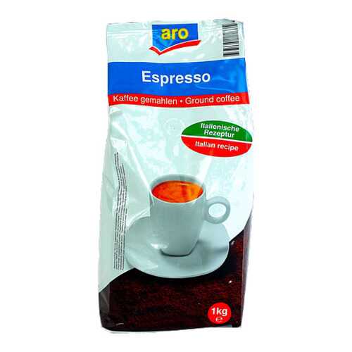 Кофе Aro espresso обжаренный в зернах для эспрессо 1 кг в ЕКА