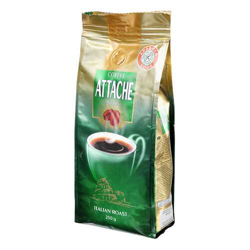 Кофе куппо Attache итальянской обжарки зерно 250 г в ЕКА