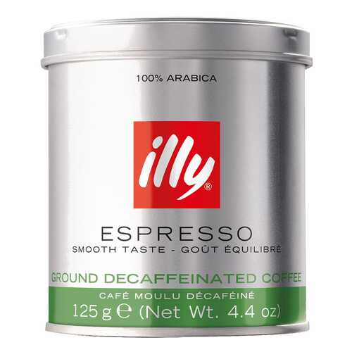 Кофе молотый ILLY caffe декофеиновый 125 г в ЕКА
