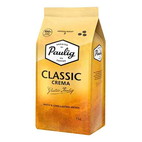 Кофе Paulig Classic Crema в зернах 1 кг в ЕКА