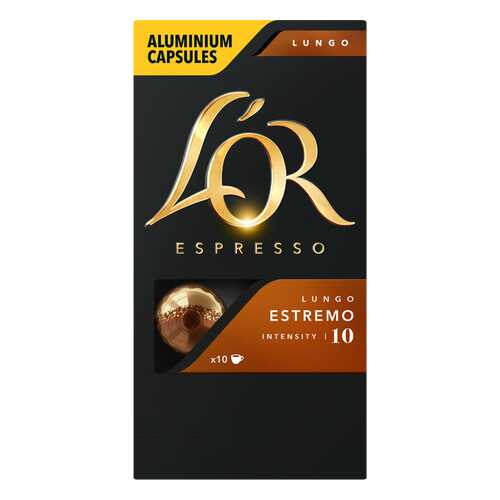 Кофе в алюминиевых капсулах LOR Espresso Lungo Estremo 10 шт в ЕКА