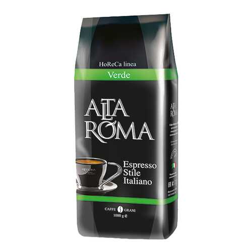 Кофе в зернах Alta Roma verde 1000 г в ЕКА